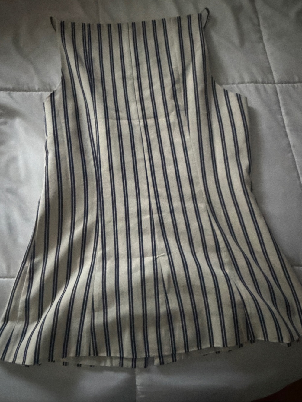 Anthropology Maeve Stripped Button-Front Cami Top in Navy & White - Picture 4 of 4